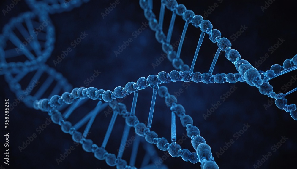 Science lab with a blue DNA model design 133 Science lab with a blue DNA model design 133