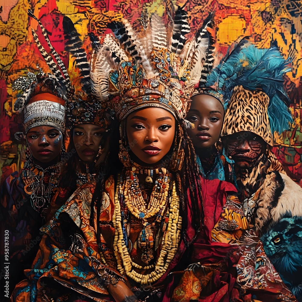 A powerful image of Diaspora and Ethnic pride, showcasing the blend of traditional Practices and modern Social structures across cultures A powerful image of Diaspora and Ethnic pride, showcasing the blend of traditional Practices and modern Social structures across cultures