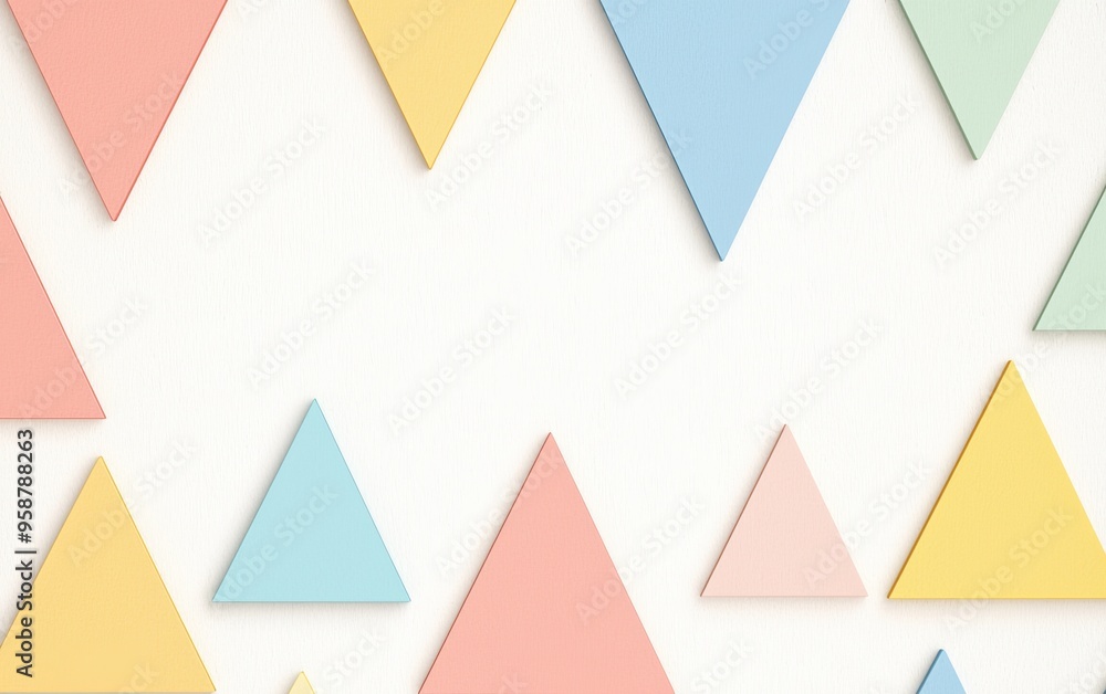 Triangle design, minimalist poster art, flat design illustration Triangle design, minimalist poster art, flat design illustration