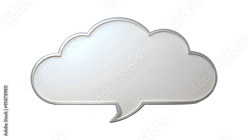 Cloud speech bubble for design transparent