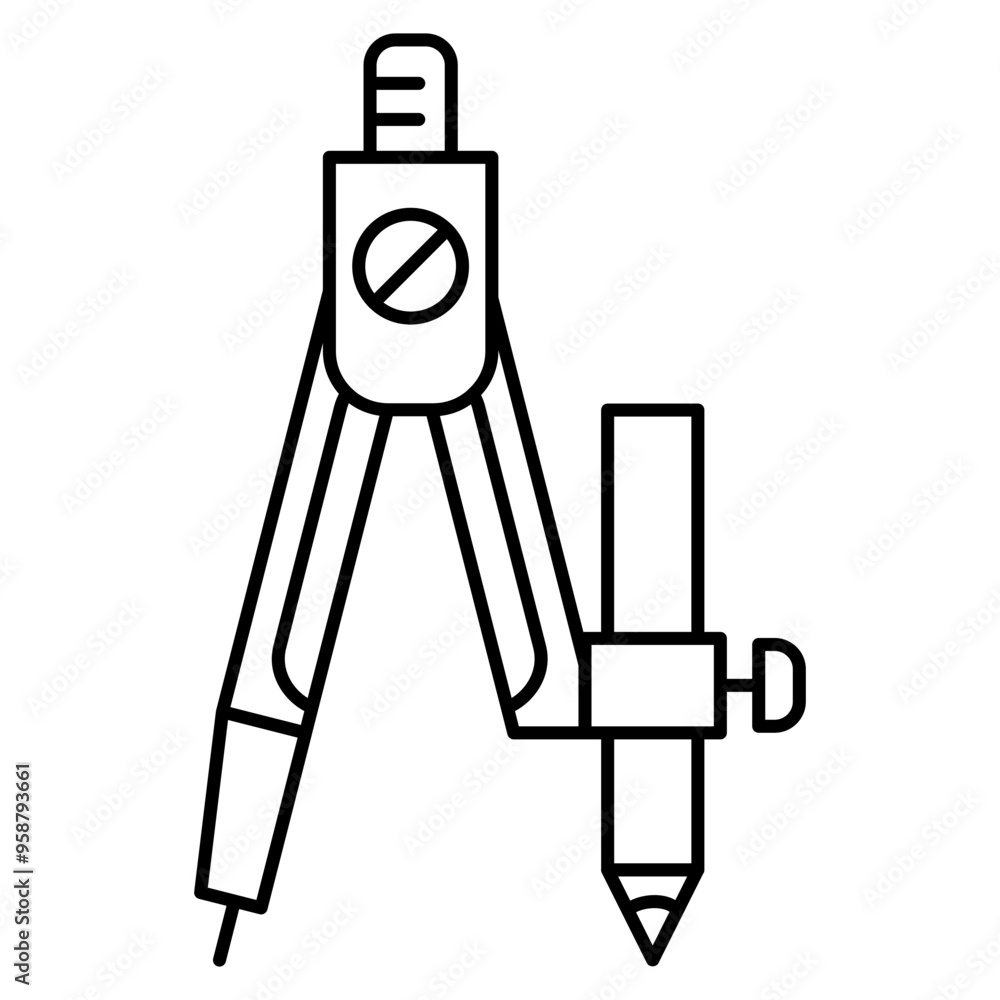 compasses outline icon illustration compasses outline icon illustration