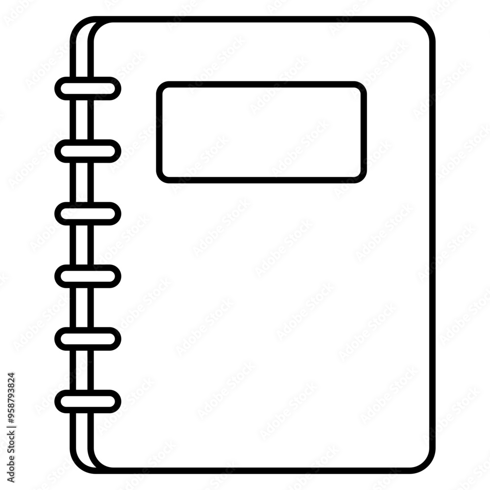 notebook outline icon illustration 