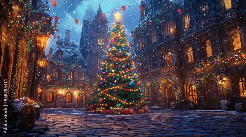 Experience the Magic of a Christmas Forest with Glowing Lights Experience the Magic of a Christmas Forest with Glowing Lights