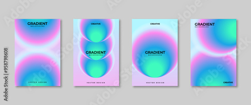 Modern and minimalist gradient poster or cover design