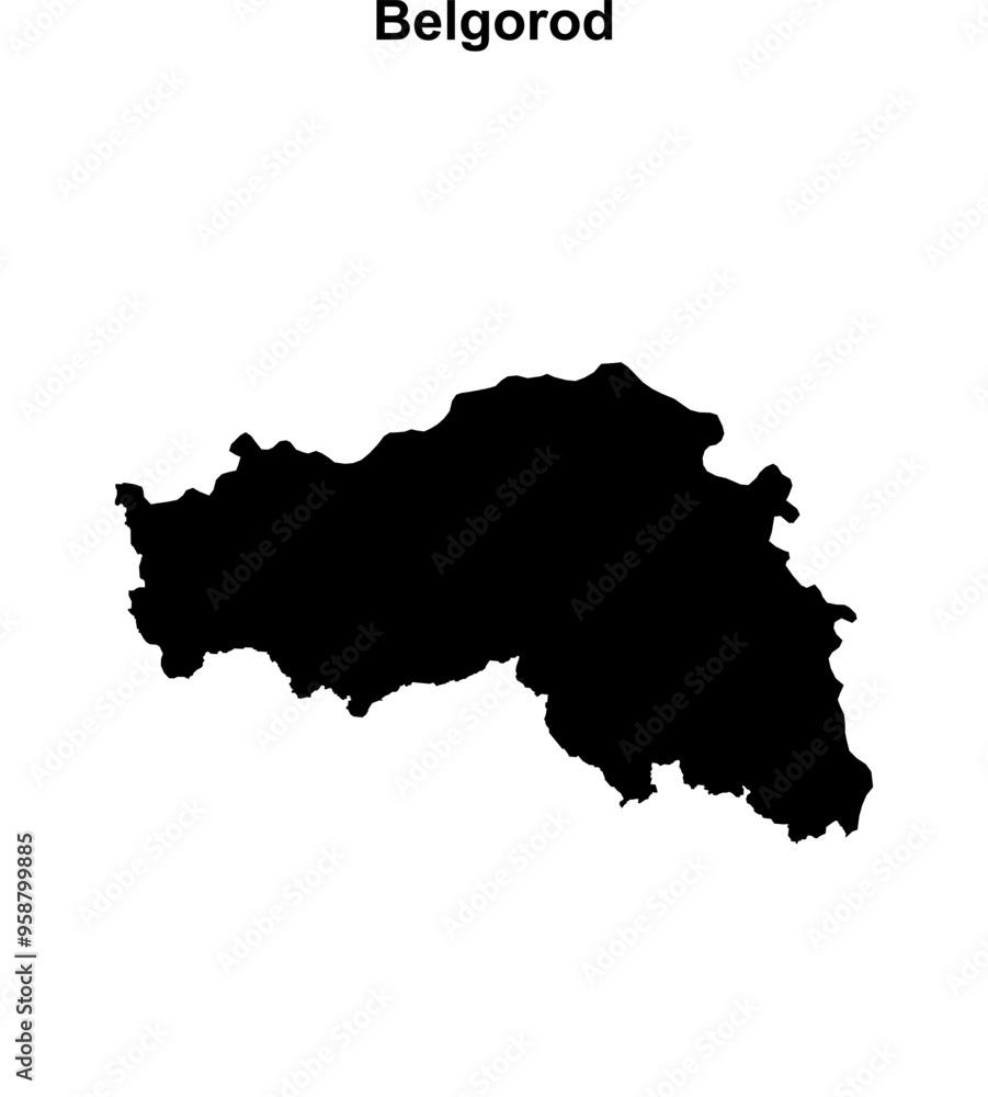 Belgorod blank outline map Belgorod blank outline map