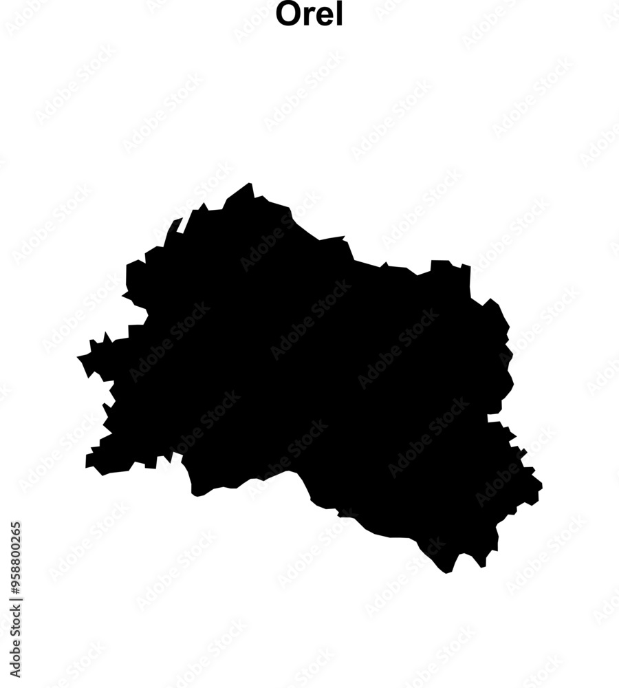 Fototapeta premium Orel blank outline map