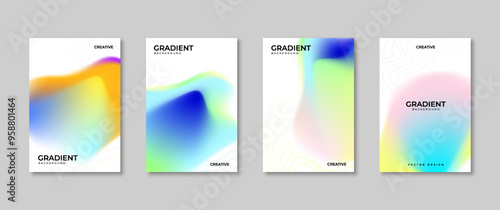 Modern and minimalist gradient poster or cover design