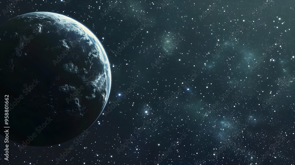 Fototapeta premium Star planet and universe background