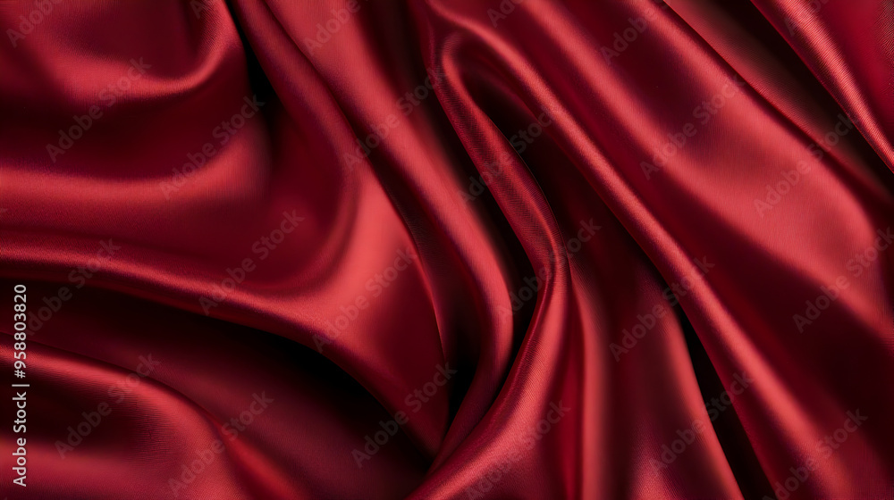 The smooth, silky texture of satin fabric in a rich, deep red color, draped in gentle folds that catch the light and create soft shadows.
The smooth, silky texture of satin fabric in a rich, deep red color, draped in gentle folds that catch the light and create soft shadows.