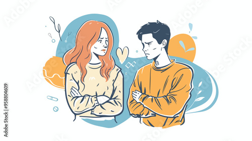 A Man and a Woman in a Quarrel Couple with Negative Emotions