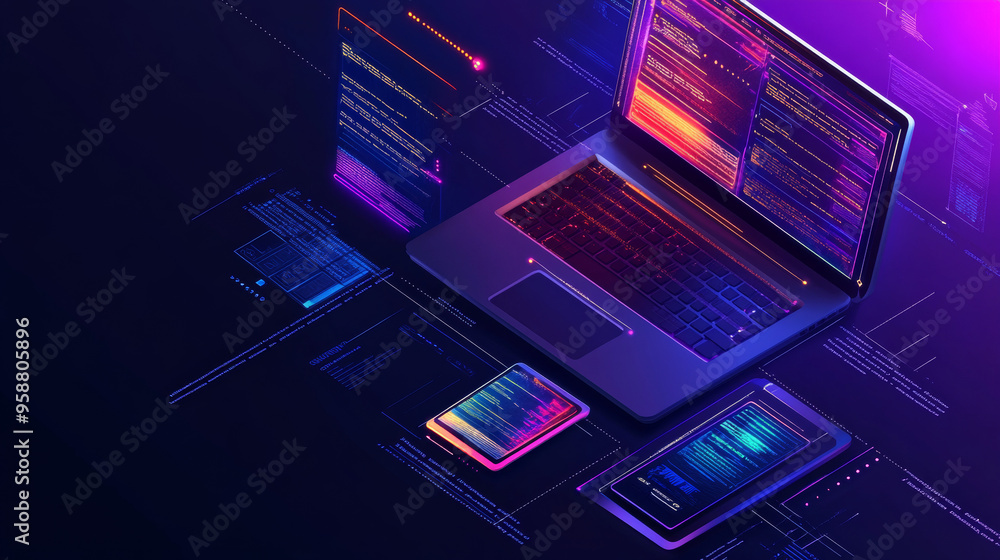 This Banner Shows A Website Being Designed And Built It Features A this-banner-shows-a-website-being-designed-and-built-it-features-a