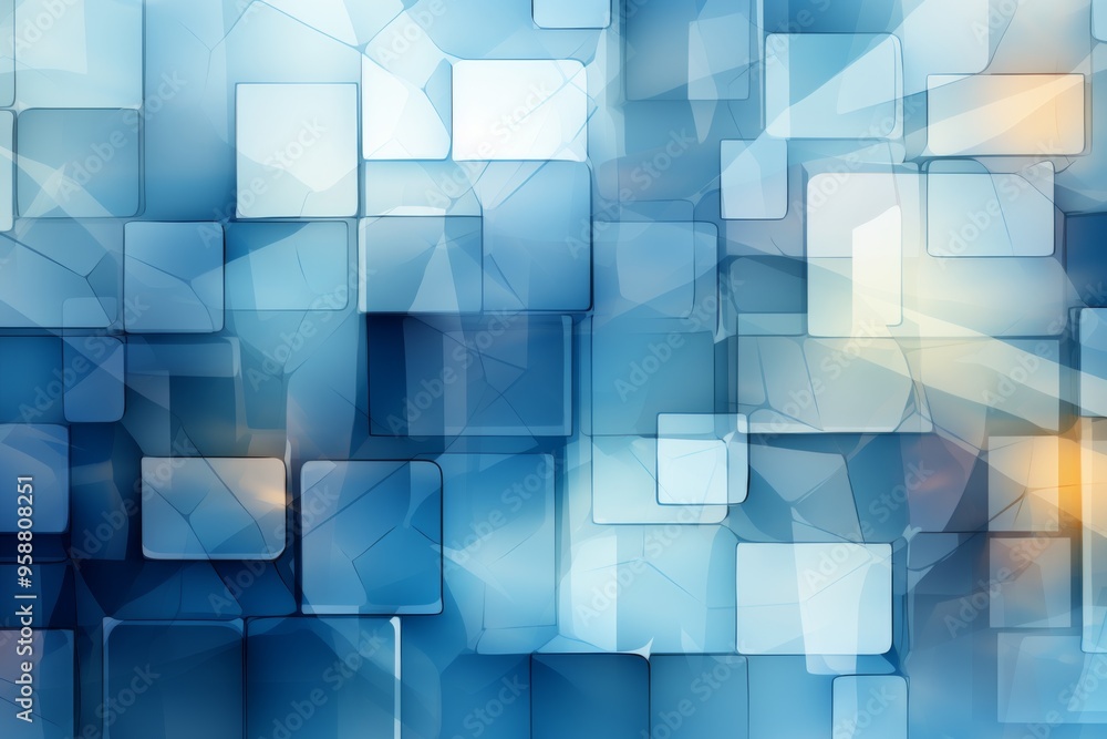 Abstract Blue and White Square Pattern Abstract Blue and White Square Pattern