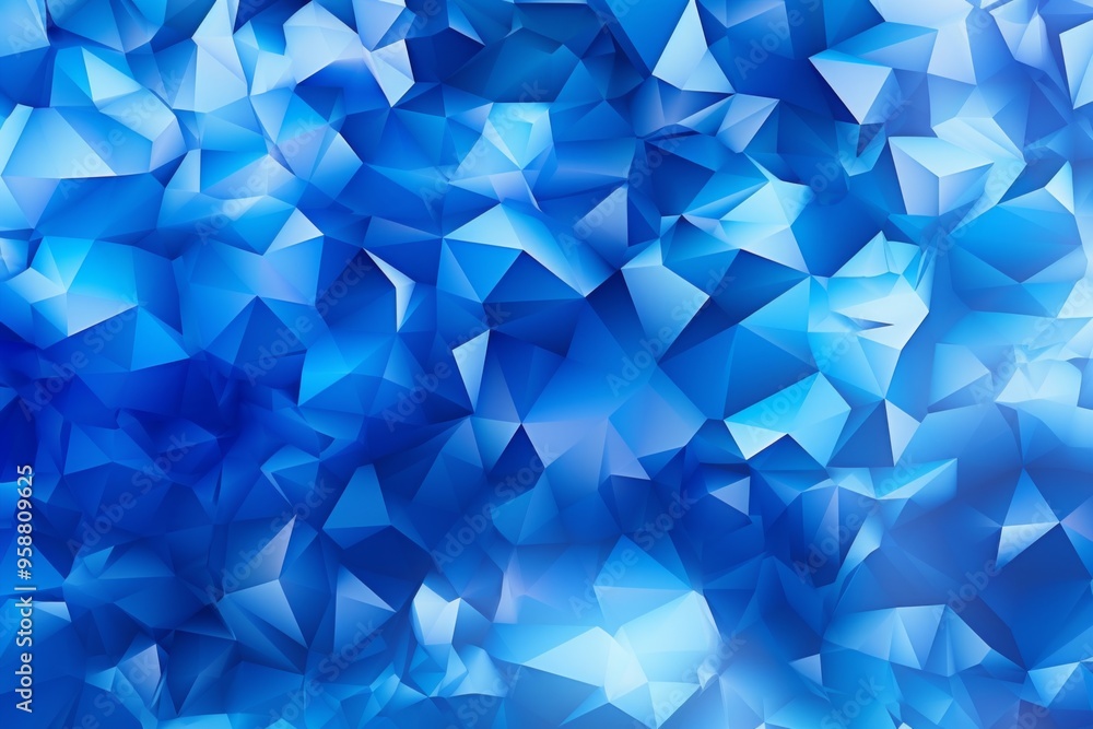 Abstract Blue Low Poly Geometric Background Abstract Blue Low Poly Geometric Background