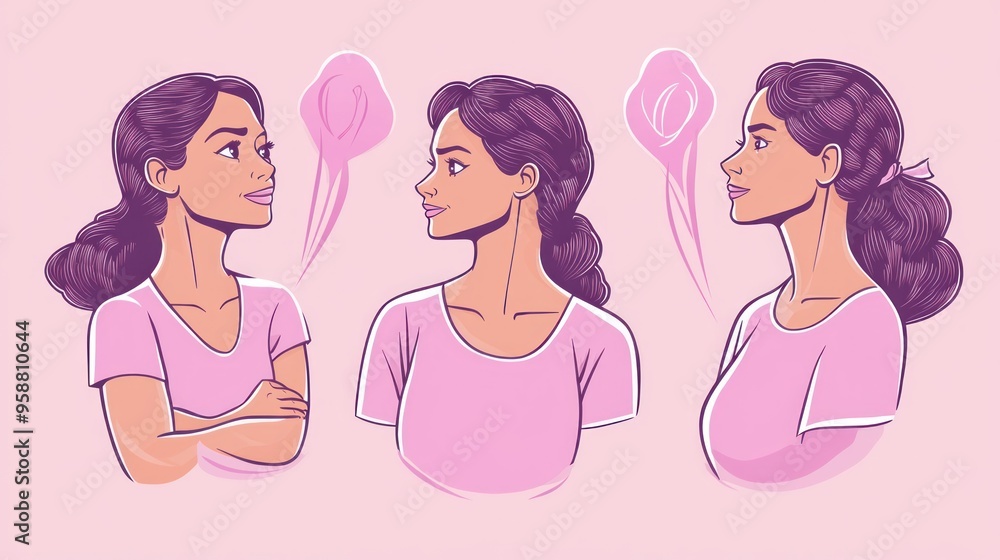 A visual guide illustrating breast cancer symptoms and prevention tips. A visual guide illustrating breast cancer symptoms and prevention tips.