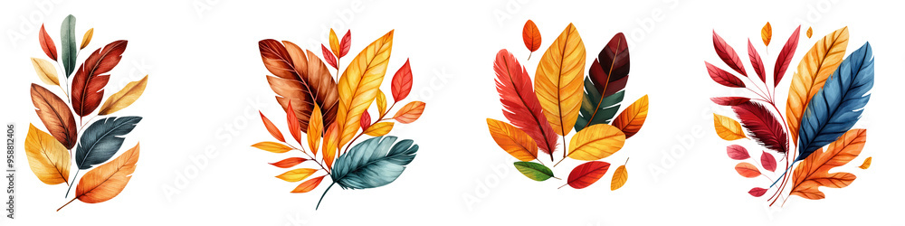 Vibrant autumn leaves in a rich palette of orange, red, and green, perfect for nature-inspired designs and seasonal themes. Vibrant autumn leaves in a rich palette of orange, red, and green, perfect for nature-inspired designs and seasonal themes.