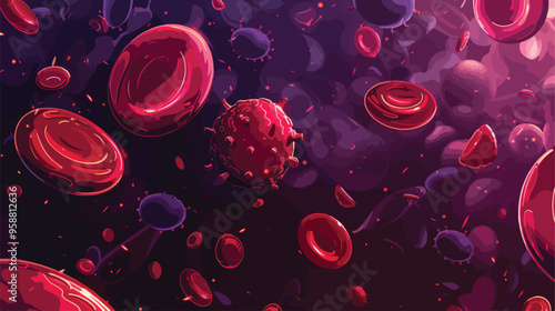Coronavirus Banner Showing Virus Molecules in a Design