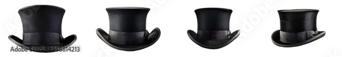 Top Hat isolated on white background. Generative AI.