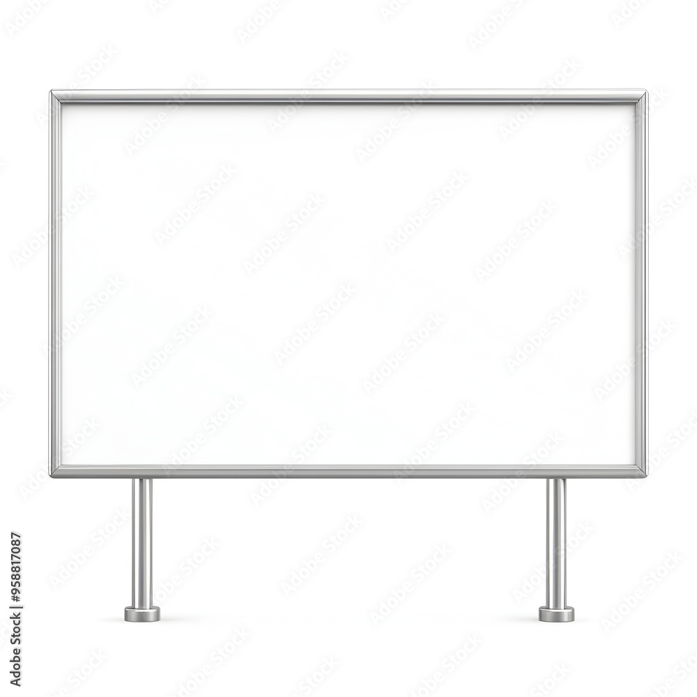 Outdoor Banner Mockup on Clean White Background with Copy Space Outdoor Banner Mockup on Clean White Background with Copy Space