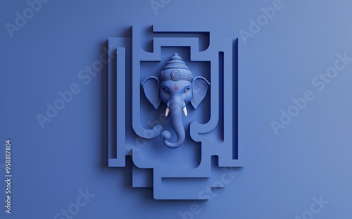 Lord Ganesha ganpati religious hindu god prosperous auspicious  photo