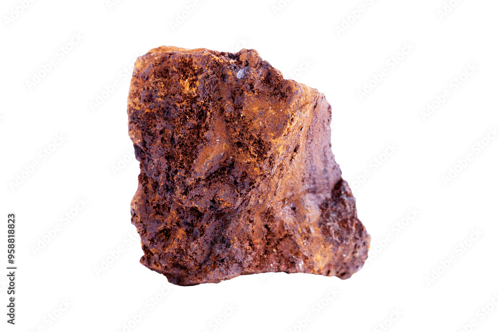 Sderite mineral stone on a white background close up Sderite mineral stone on a white background close up