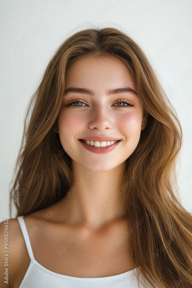 A beautiful woman close-up, facial skin care display A beautiful woman close-up, facial skin care display