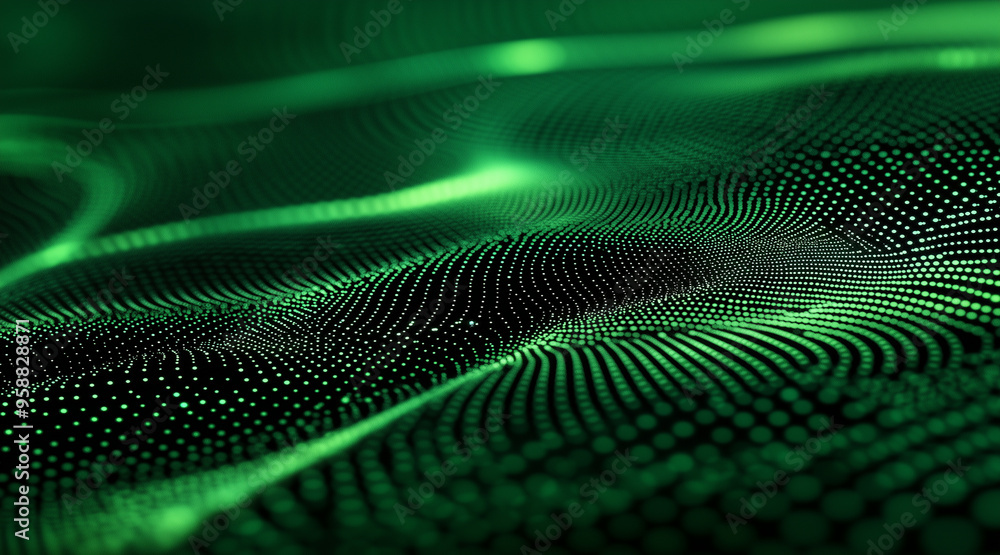 3d hi-tech green circular dots topography futuristic background, 3d particles geometrical premium business tech background. Beautiful simple AI generated image 3d hi-tech green circular dots topography futuristic background, 3d particles geometrical premium business tech background. Beautiful simple AI generated image