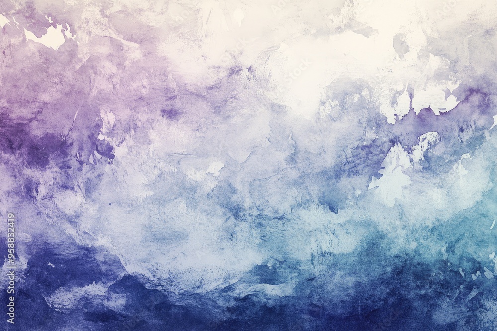 A beautiful watercolor background featuring soft hues of purple, blue, and white, perfect for creative projects and designs. A beautiful watercolor background featuring soft hues of purple, blue, and white, perfect for creative projects and designs.