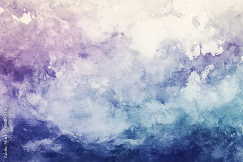 A beautiful watercolor background featuring soft hues of purple, blue, and white, perfect for creative projects and designs.