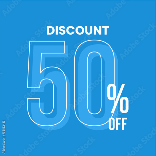 Discount 50 percent template