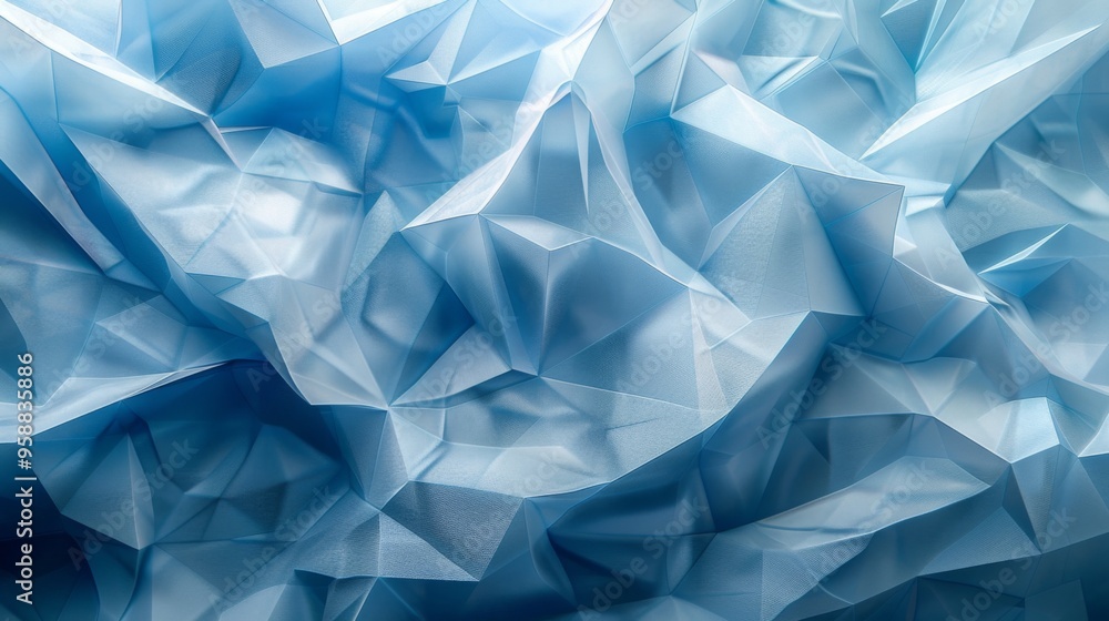 Abstract Blue Crumpled Texture Abstract Blue Crumpled Texture