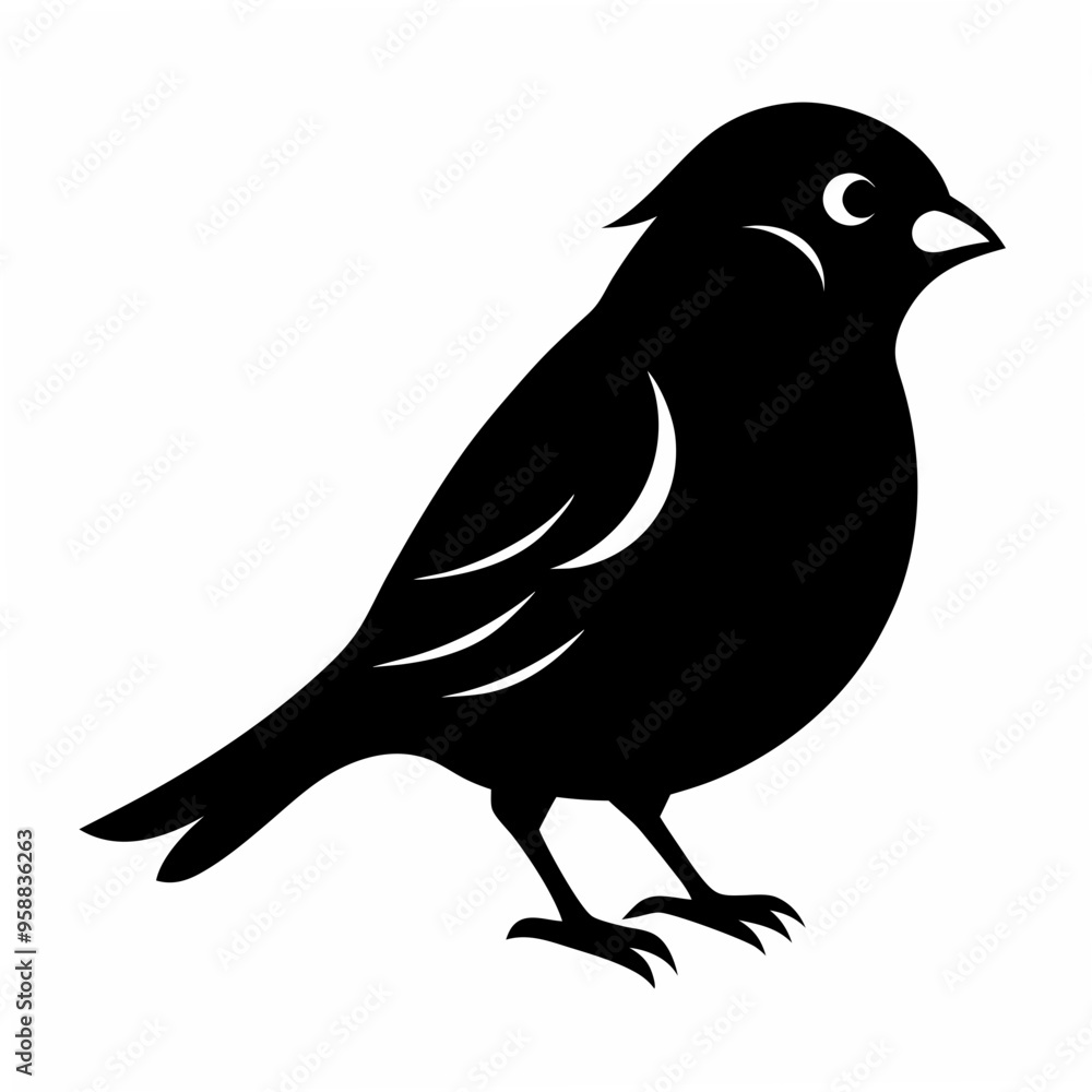 Sparrow Black silhouette Sparrow Black silhouette