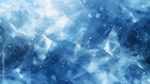 Abstract Blue Digital Network Background