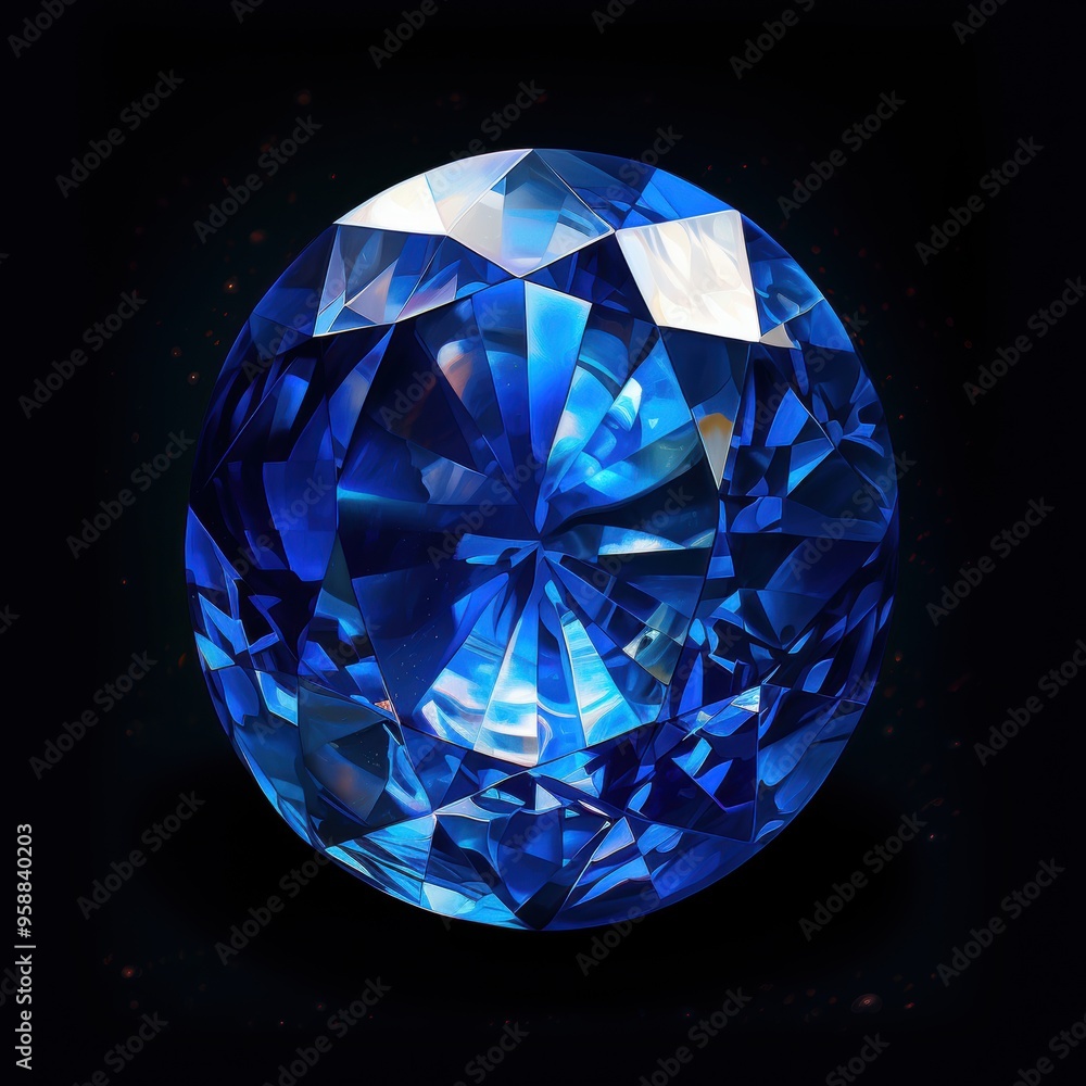 A pearshaped sapphire is elegantly positioned on a dark black surface A pearshaped sapphire is elegantly positioned on a dark black surface