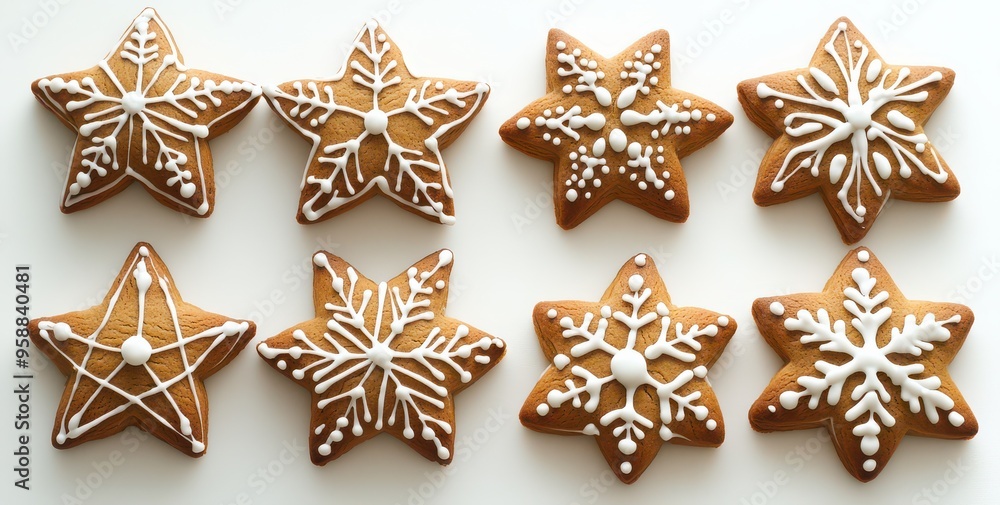 Festive Star-Shaped Gingerbread Cookies Festive Star-Shaped Gingerbread Cookies