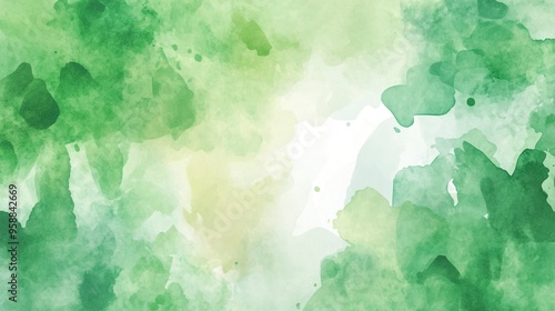 Hand painted watercolor. watecolor background. green background. abstract watercolor background, vector illustration generative ai