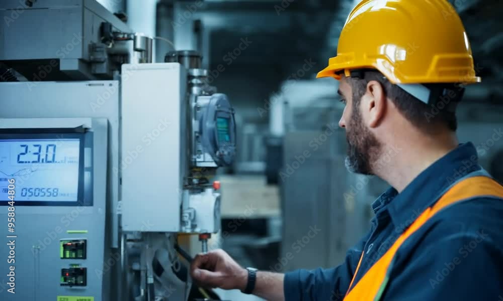 Industrial Worker in a Manufacturing Facility Industrial Worker in a Manufacturing Facility