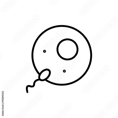 fertilization line icon