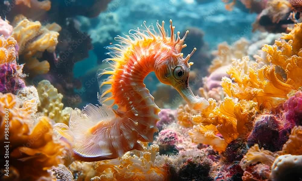 Seahorse in Coral Reef Seahorse in Coral Reef