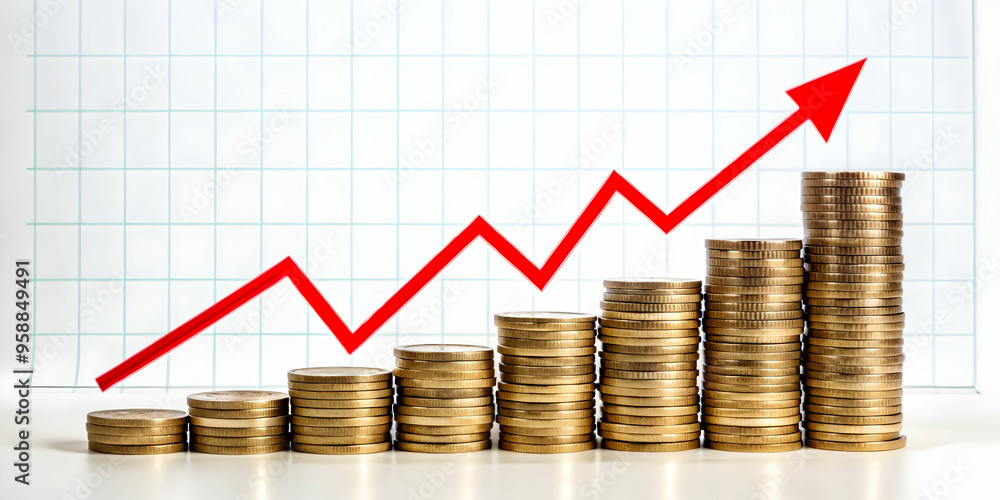 AI Predictive Analytics and Cost Arrow Concept in Financial Strategy - Abstract Vector Illustration on White Background for Photo Stock AI Predictive Analytics and Cost Arrow Concept in Financial Strategy - Abstract Vector Illustration on White Background for Photo Stock