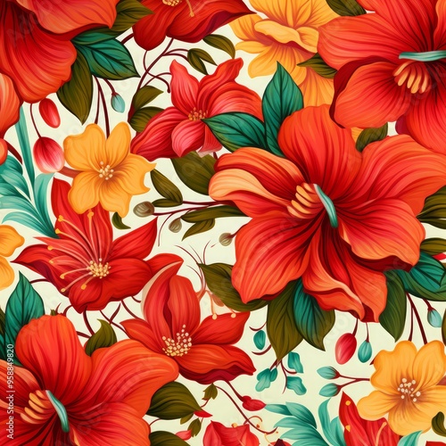 colorfull flower pattern image 