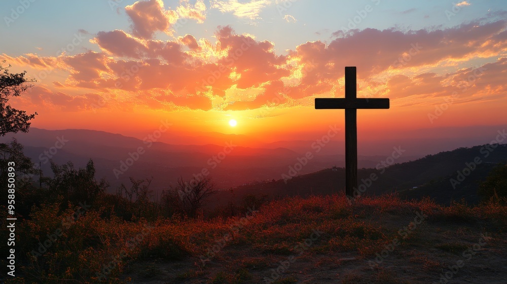 Sunset Cross Silhouette Sunset Cross Silhouette