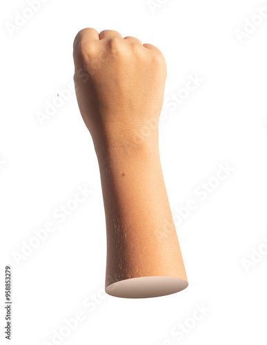 Quadro em tela Kids fist, childs hand up, clenched power