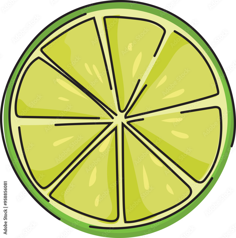 Cartoon lime illustration on transparent background.
Cartoon lime illustration on transparent background.