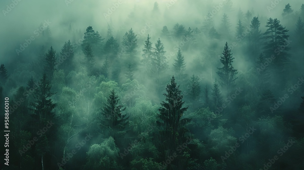 An Enchanting Fog-Covered Forest An Enchanting Fog-Covered Forest