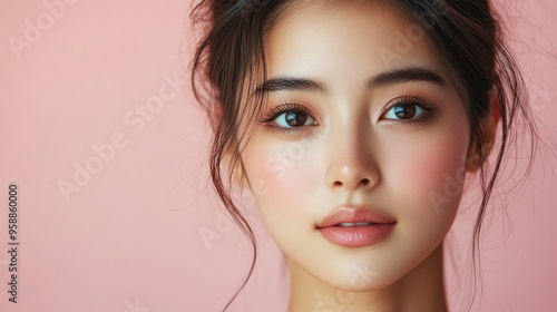 Beautiful Woman with Makeup Portrait