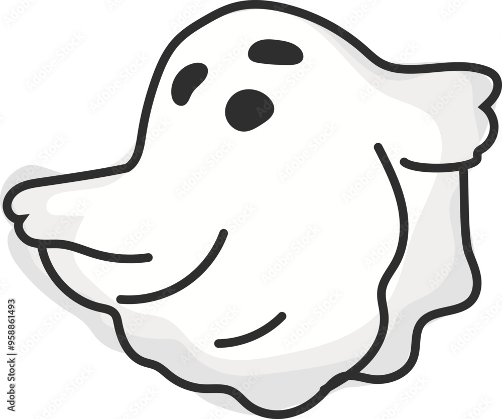 Halloween ghost illustration on transparent background.
Halloween ghost illustration on transparent background.