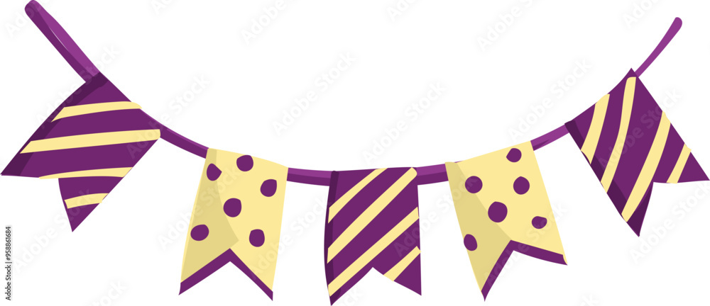 Obraz premium Halloween flag illustration on transparent background. 