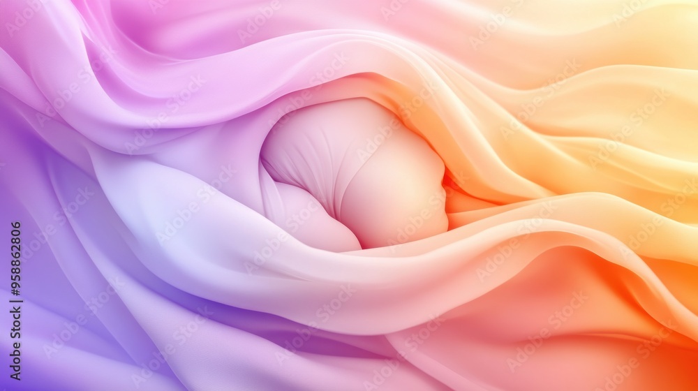 Obraz premium A close up of a colorful fabric with some sort of pattern, AI