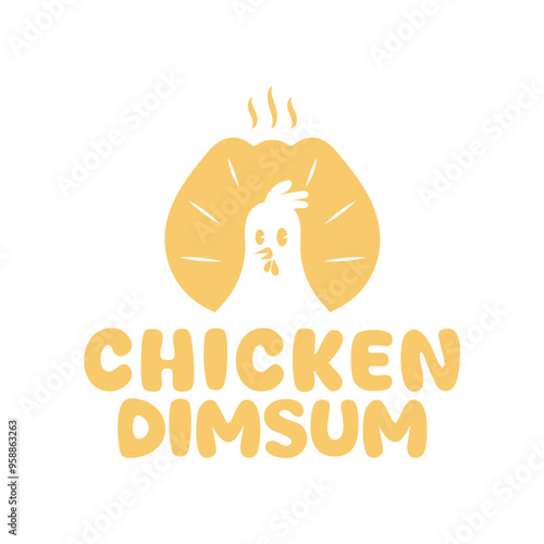 chicken dimsum restaurant minimalist logo design