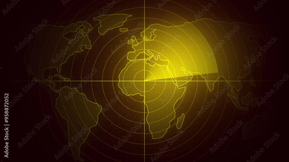 Radar hud animation concept .technology glow radar animation Radar hud animation concept .technology glow radar animation